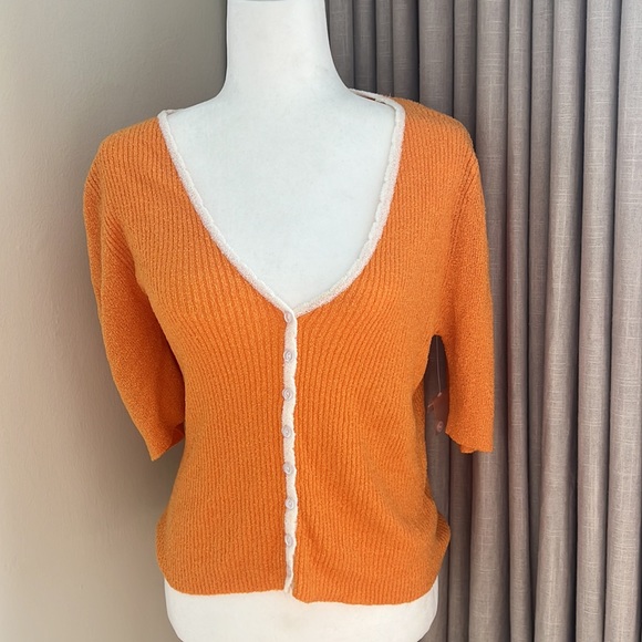Orange ModCloth Grandma Y2K sweater - Picture 2 of 3